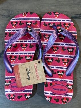 Havaianas Kids Minnie Mouse Pink & Purple Flip Flops